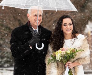Winter covid wedding that was rescheduled three times