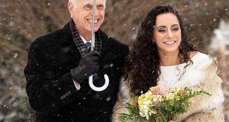 Winter covid wedding that was rescheduled three times